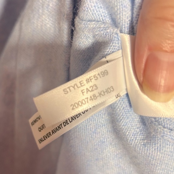 J. Crew Women Teddie Sweater X-Large Blue Preppy Coquette Wool Cotton Crewneck - Picture 10 of 13